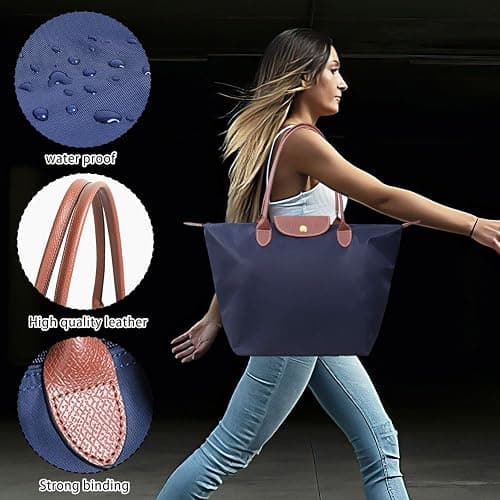 YSJCHEBS 1 Umhängetasche, 1 Kosmetiktasche, Damenmodetasche, Schulhandtasche, Faltbare Handtasche, Aufbewahrungstasche, Aufbewahrungstasche Mit Großer Kapazität thumbnail 4