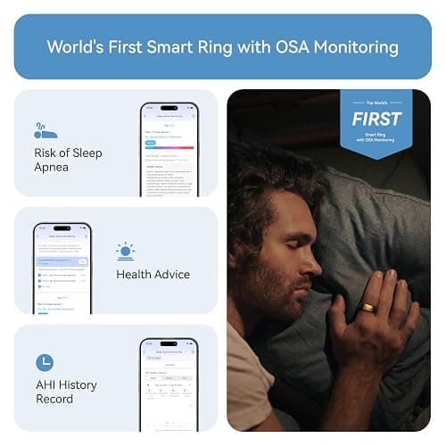 RingConn Gen 2, World’s First Smart Ring with Sleep Apnea Monitoring, No APP Subscription, 12-Day Battery Life, Stress/Heart Rate/Women's Health Tracker, Android & iOS Compatible (Gold, Size 10) thumbnail 3