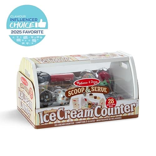 Melissa & Doug Wooden Scoop & Serve Ice Cream Counter, Pretend Play Store, 28 Toy Food & Play Kitchen Accessories, Preschool Toys for Girls & Boys 3+ thumbnail 3