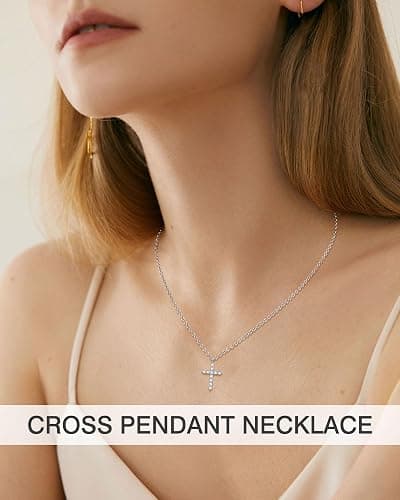 D Dongjiangjin Gift Dainty Cross Necklace for Women Religious Christian Gifts for Women Confirmation Graduation Gifts for Her Teen Girl thumbnail 2