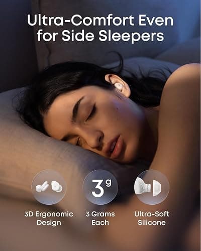 soundcore Sleep A30 by Anker Sleep Earbuds, Smart Active Noise Cancelling Sleep Headphones, Adaptive Snore-Masking System, Ultra-Comfort for Side Sleepers, 45H Playtime thumbnail 2