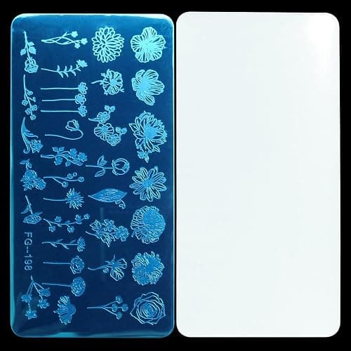 AddFavor Nail Stamper Kit 7pcs Nail Stamping Plates Geometric Mandala Flower Nail Stencils with 2 Stamp and 2 Scraper for Home Salon Manicure Design Supplies Tools thumbnail 6