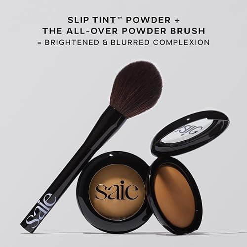 Saie Slip Tint Baked Setting Powder - Translucent Powder for Face Makeup with a Natural-Radiant Finish - Blurs, Brightens & Smooths Complexion - Translucent 1 - Very Light to Light (0.24 oz) thumbnail 9