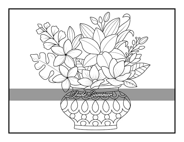 100 Flowers: An Adult Coloring Book with Bouquets, Wreaths, Swirls, Patterns, Decorations, Inspirational Designs, and Much More! thumbnail 87