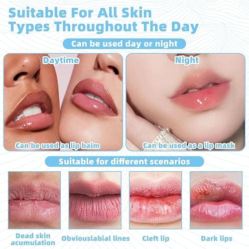 6 Pack Mini Lip Balm Set, 6 Flavoured Lip Repair Sleeping Lip Mask with Honey Essence & Glycerin, Wrinkle Reduction, Moisturising & Brightening, Travel Lip Care Skincare Kit for For Very Dry Lips thumbnail 5