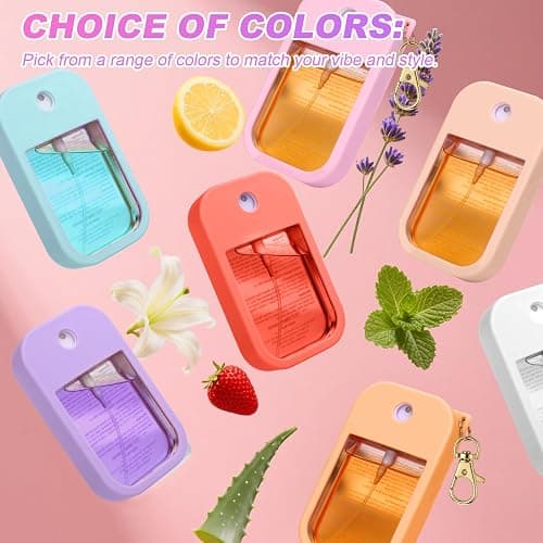 AIERSA Hand Sanitizer Spray Case Compatible with Touchland, Silicone Hand Sanitizer Case Holder with Keychain for Touch Land Mist Case 1FL. OZ (Blush Beige) thumbnail 4