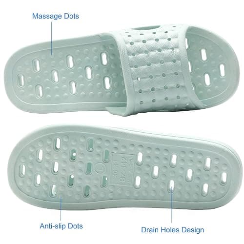 COZYAREA Shower Shoes Quick Dry Non-Slip Bathroom Slippers for Men Women Dorm Home Slides thumbnail 6