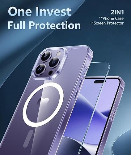 FNTCASE for iPhone 14 Pro Case: for iPhone 13 Pro Case Clear Magnetic Drop Protective Slim Cases | Transparent Shockproof Thin Anti-Yellowing Cover & Shatterproof Rugged Hard Crystal TPU Phonecase - for iPhone 14 Pro 6.1inch - Clear thumbnail 3