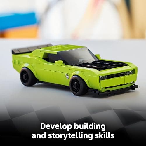 LEGO Speed Champions Dodge Challenger SRT Hellcat Sports Car Toy - Building Set for Learning, Play and Display - Kids Toy for Boys and Girls, Ages 9+ - Birthday Gift Idea for Race Car Fans - 77237 thumbnail 4