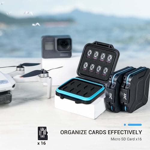 JJC 16 Slots Portable TF Micro SD Memory Card Case, Water-Resistant and Anti-Shock Micro SD Carrying Case for 16 MSD Micro SD/Micro SDHC/Micro SDXC Card with EVA Foam Interior thumbnail 2