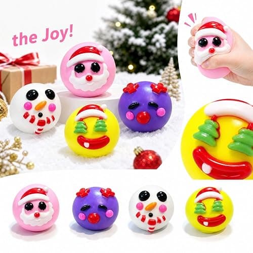 Smushers Squishy Stress Relief Christmas Squeeze Ball Party Favor Gifts | Soft Slow Rising Stress Relief Sensory for Adults, Fidget Toys for Anxiety Relief, ADHD & Autism, Cute Office Desk Decor thumbnail 5
