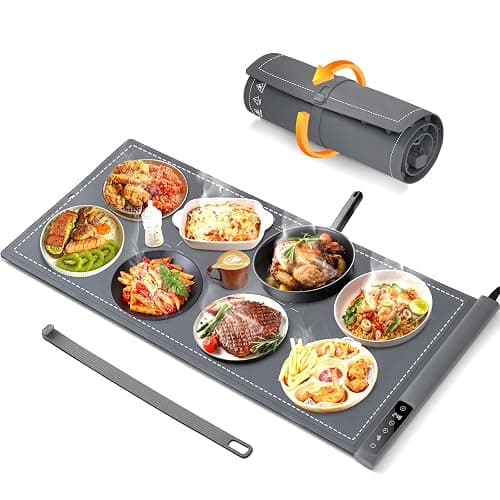 Warming Mat For Food Extra Large- 36"x16" Electric Warming Trays for Buffets Party, Food Warmers For Thanksgiving, Christmas House Warming Gift, Portable Heating Mat with 9 Temp Settings & 6H Timer - Image 1