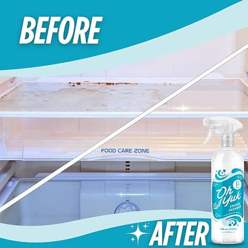 Oh Yuk Fridge Cleaner Spray + Concentrate Combo, Makes 5 Bottles | Spray + 16 oz Concentrate, Makes 5 Bottles, Cleans Inside Fridge, Food-Contact Safe, Biodegradable, Vegan thumbnail 6