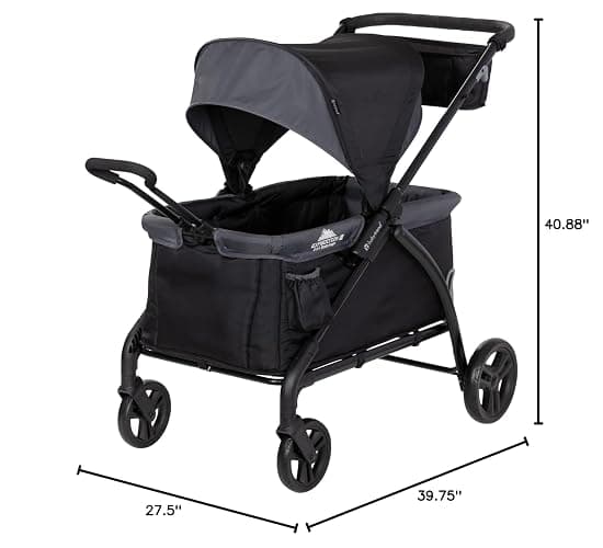Baby Trend Expedition® LTE 2-in-1 Stroller Wagon, Madrid Black thumbnail 3