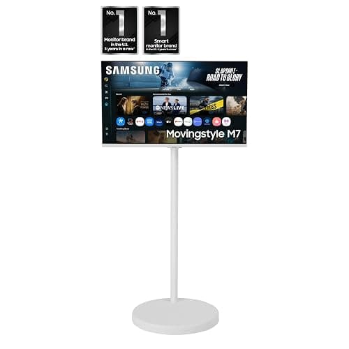 Samsung Movingstyle M7 M70F + $200 Amazon Gift Card, 4K UHD Smart Monitor with Adjustable Rolling Stand, Samsung Vision AI, Gaming Hub, AI Picture Optimizer, SmartThings, Knox Security, F-LS32FM70-MSR thumbnail 3