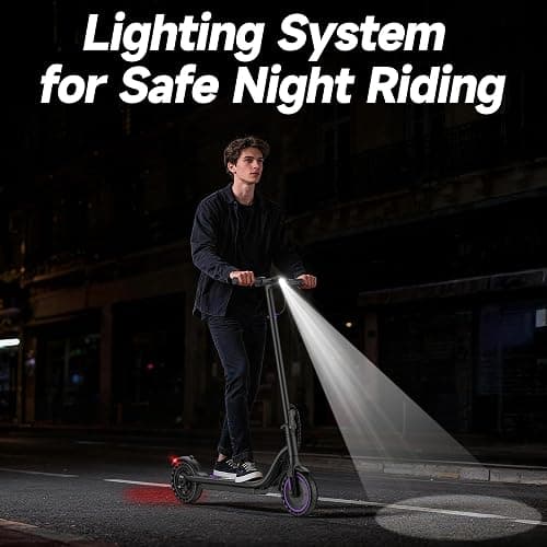 VOLPAM Electric Scooter with 8.5"/10" Solid Tire, 350W/500W Powerful Motor & 19/22 MPH Top Speed, 16-28 Miles Long Range, Folding E Scooter Choice thumbnail 9