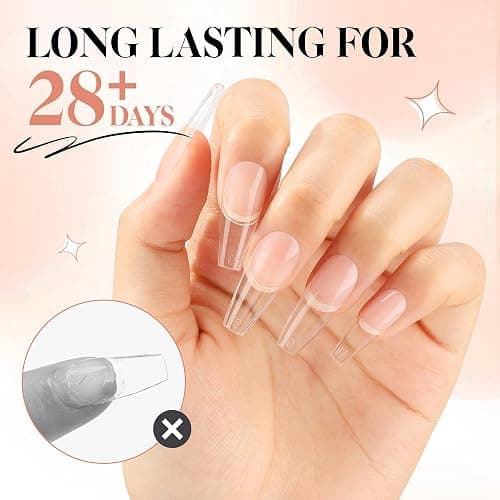 UNA GELLA Gel Nail Glue, Solid Nails Gl ue Gel 40ml Lamp Curing Needed Soak Off G LUE Strong Nail G LUE G el for Acrylic Fake Nails Tips Extension Press On Nails for Gelly Tips thumbnail 7
