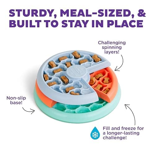 Outward Hound by Nina Ottosson Lickin’ Layers Small 3-in-1 Dog Puzzle Feeder, Lick Mat & Slow Bowl – Puppy Enrichment Toy for X-Small & Small Dogs, Dishwasher Safe, Holds 1.5 Cups of Wet or Dry Food thumbnail 7
