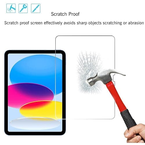 Ailun Screen Protector for iPad 11th A16 2025 [11 Inch] / 10th Generation 2022 [10.9 Inch], Tempered Glass [Face ID & Apple Pencil Compatible] Ultra Sensitive Case Friendly [2 Pack] thumbnail 4