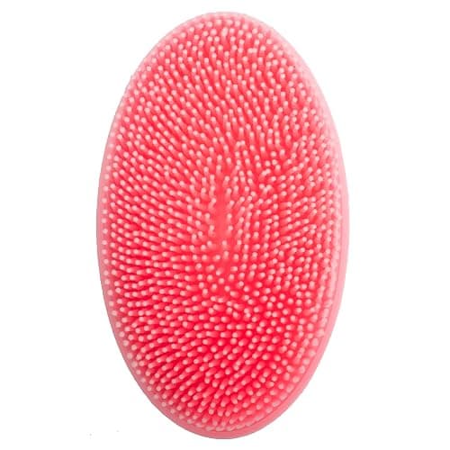 DNC Exfoliating Silicone Body Scrubber Shower Bath Body Brush Easy to Clean, Lathers Well, Eco Friendly (Pink) thumbnail 9