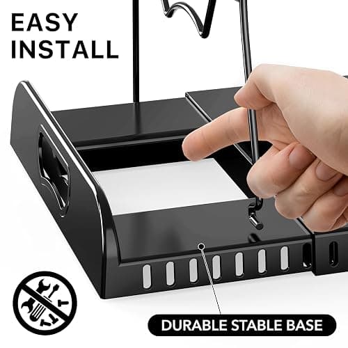 Simple Houseware Expandable Pan Organizer Rack, 10 Adjustable Compartments, Black - Kitchen Cabinet Organizer for Pots, Pans, Lids & Bakeware - Pantry & Countertop Storage thumbnail 6