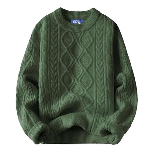 Aelfric Eden Oversized Sweater 90s Vintage Cable Knit Long Sleeve Women Heavy Crewneck Pullover - Image 1
