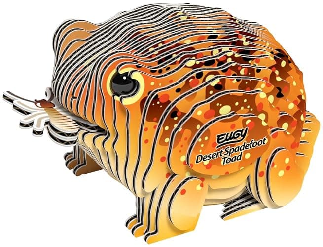 Eugy Desert Spadefoot Toad 3D Puzzle - 34 Piece Eco-Friendly Educational Toy Puzzle for Boys, Girls & Kids Ages 6+ - Image 1