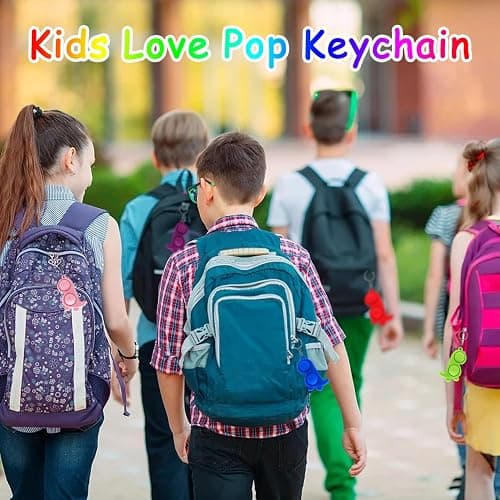 Steemjoey 6 Pcs Fidget Keyring, Mini Pop Keyring Keychain, Party Bag Fillers Bubble Poppet Sensory Fidget Toy, Dinosaur Squeeze Keychain Anxiety Stress Relief, Party Favour Birthday Gifts For Kids thumbnail 2