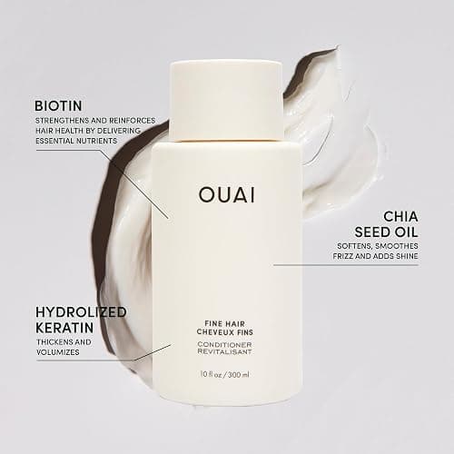 OUAI Fine Hair Shampoo, Conditioner, and Treatment Masque Set - Volumizing, Strengthening, Repairing - 3 Count (10oz Shampoo, 10oz Conditioner, 8oz Masque) thumbnail 4