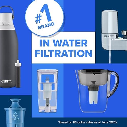 Brita Plus Replacement Water Filter, For Pitchers and Dispensers, 4 Pack | WQA and NSF/ANSI Certified, Reduces Chlorine, Copper, Mercury & Cadmium, Lasts 2 Months, Household Essential thumbnail 9