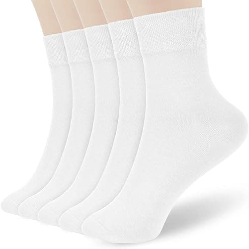 FGZ Women Thin Cotton Socks Soft Cozy Socks Cute Ankle Crew Socks 5 Pairs - Image 1