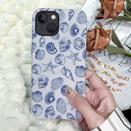 DAIZAG Case Compatible with for iPhone 15,Cute Blue Seashell Phone Case for iPhone 15 for Girl Women Boy Men thumbnail 3
