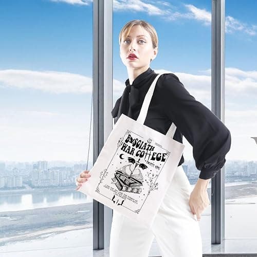 GJTIM Romantasy Dark Academia Dragons YA Fantasy book Inspired Gift Bookish Merch Dragon Rider Tote Bag thumbnail 5