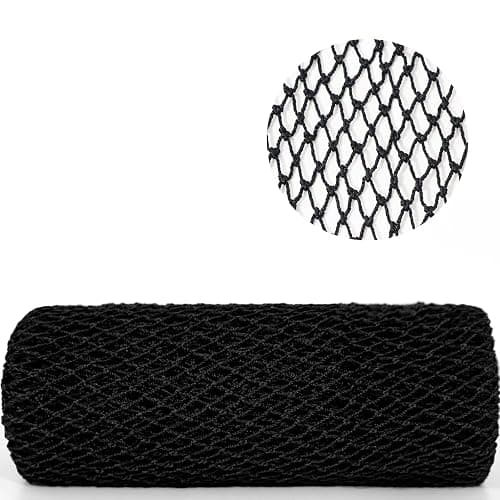 African Net Sponge Authentic with Knots, Exfoliating Bath Sponge & Body Scrubber for Dead Skin Removal, Long Flat Back Scrubber for Foot, Scalp and Body Wash, by Starhot (1-Pack Black) thumbnail 9