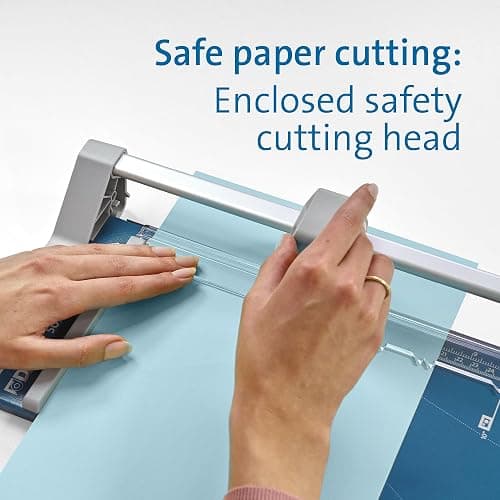 Dahle 507 A4 Self-Sharpening Paper Trimmer Guillotine with Safety Cutting Protection, Blue thumbnail 7