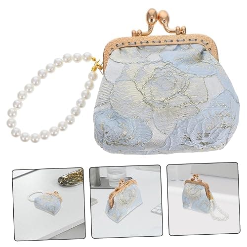 MAJORMENCH Elegant Embroidered Handbag with Pearls Vintage Floral Clutch Purse for Women Stylish Evening thumbnail 7