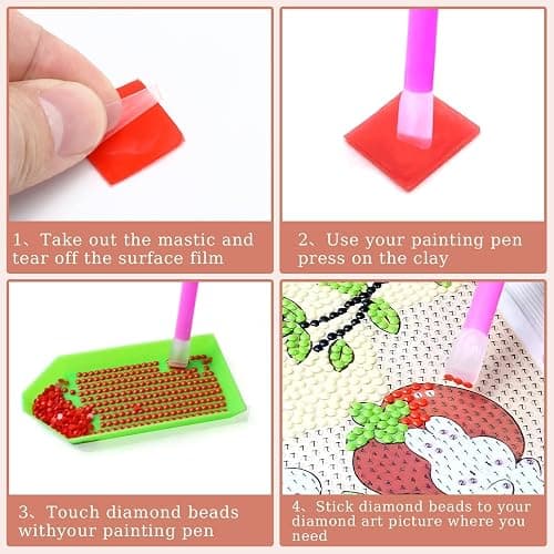 FEBSNOW 60 Piece Diamond Art Wax Pads Diamond Art Painting Glue Clay | Diamond Art Wax Pads, Multi Color, Wax Refills for Crafters, Diamond Art Painting Accessories and Tools thumbnail 4