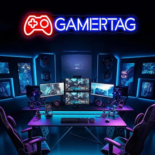 Custom Gamer Neon Sign for Game Room Wall Decor Personalized Game Led Neon Sign Customizable Gamer Tag Sign Gaming Wall Art Gaming Led Light Gift For Boyfriend Father's Day Gift for Dad Boyfriend Gamer thumbnail 3