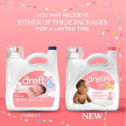 Dreft Baby Liquid Laundry Detergent, Gentle on Sensitive Skin Laundry Soap, 150 fl oz, 114 Loads (Packaging May Vary) thumbnail 11