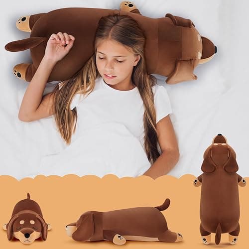 30'' Giant Dachshund Dog Plush Stuffed Animal- Weiner Dog Plush Pillow Plushies, Large Sleeping Dachshund Plush Toy, Cute Hugging Weiner Dog Stuffed Animal, Birthday Gifts for Kids Girls Boys thumbnail 4