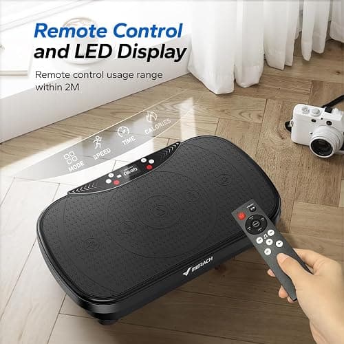 Merach Vibration Plate Exercise Machine, Bluetooth Vibration Plate for Lymphatic Drainage, Full-Body Workout Vibrating Platform for Weight Loss, Fitness Equipment for Home Women Men thumbnail 6