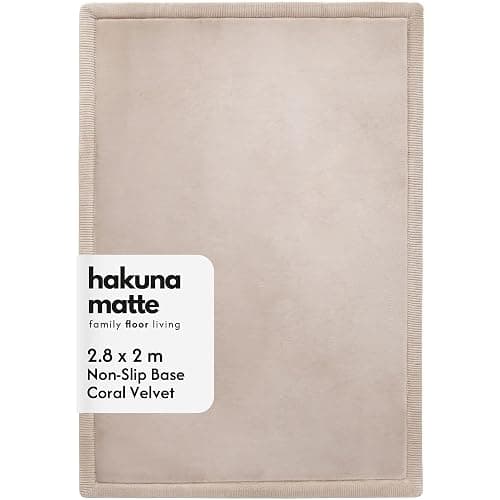 Hakuna Matte Premium Large Coral Velvet Baby Play Mat 280x200x2.5cm Beige | High-Density high-density foamArea Rug – Stylish Playmat for Floor with Non-Slip Backing for Crawling, Soft Play & Tummy Time thumbnail 2