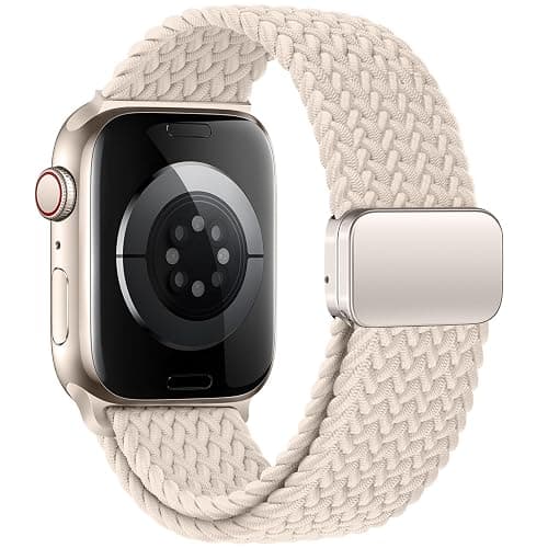 Qimela Sport Loop Compatible with Apple Watch Band 38mm 40mm 41mm 42mm 44mm 45mm 46mm 49mm for Women Men,Magnetic Strap Stretchy Braided Wristband for iWatch Series 11 10 9 8 7 6 5 4 SE Ultra 3 2 1 thumbnail 2