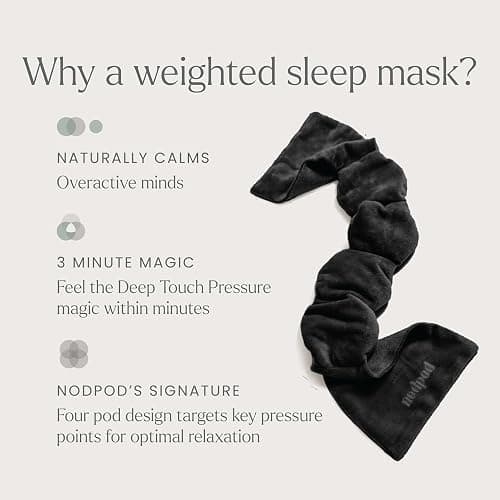 Nodpod Gentle Pressure Sleep Mask | Patented Light Blocking Design for Sleeping, Traveling & Relaxation - Black Onyx thumbnail 3