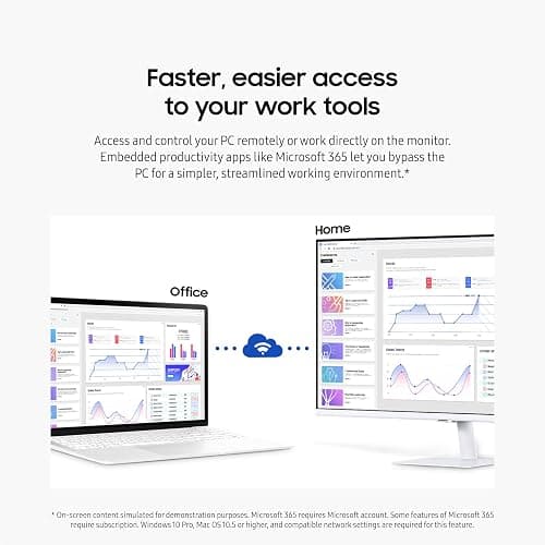 SAMSUNG 32-Inch M5 (M50D) Series FHD Smart Monitor with Streaming TV, Speakers, HDR10, Gaming Hub, Multiple Ports, Workout Tracker, Vision Accessibility Tools, LS32DM501ENXZA, 2024 thumbnail 6