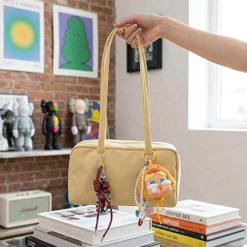 FASTFAIRY Slouchy Lightweight Bowler Bag: East-West Design With Charm Loop - Everyday Use Outings thumbnail 3