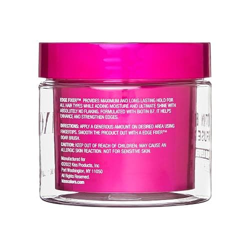 KISS COLORS & CARE Maximum Hold Edge Fixer, Non-Greasy Gel Formula Infused With Biotin B7, 24 Hour Hold, ‘Very Cherry’ Scented, 3.38 Fl. Oz. (100 ml) thumbnail 10