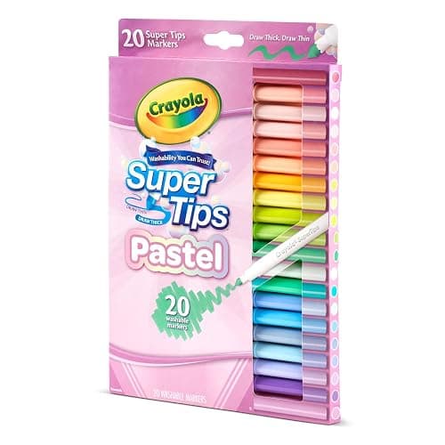 Crayola 20ct Pastel Supertip Markers - 20 Count (Pack of 1) thumbnail 4