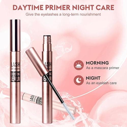 Eyelash Growth Serum With Brush Head - Safe & Gentle Lashes Care, Sheen and Nourish, Deep Repair - Creates Thick, Long, Curled Eyelashes, Natural Longer (0.123oz/3.5g) thumbnail 2