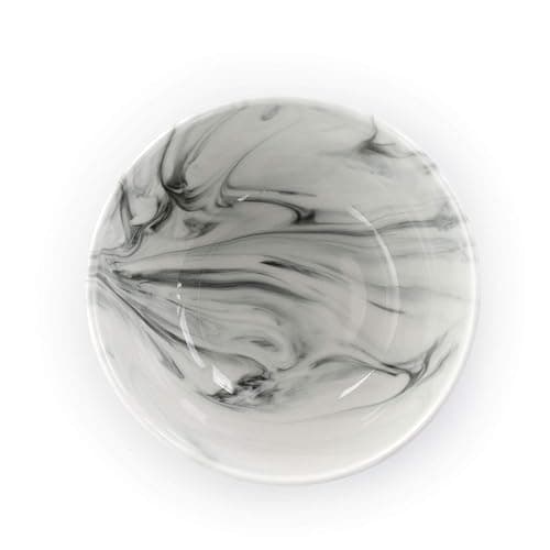 Elama Fine Marble 16 Piece Stoneware Dinnerware Set in Black and White - 16 Piece - Black and White Marble thumbnail 6